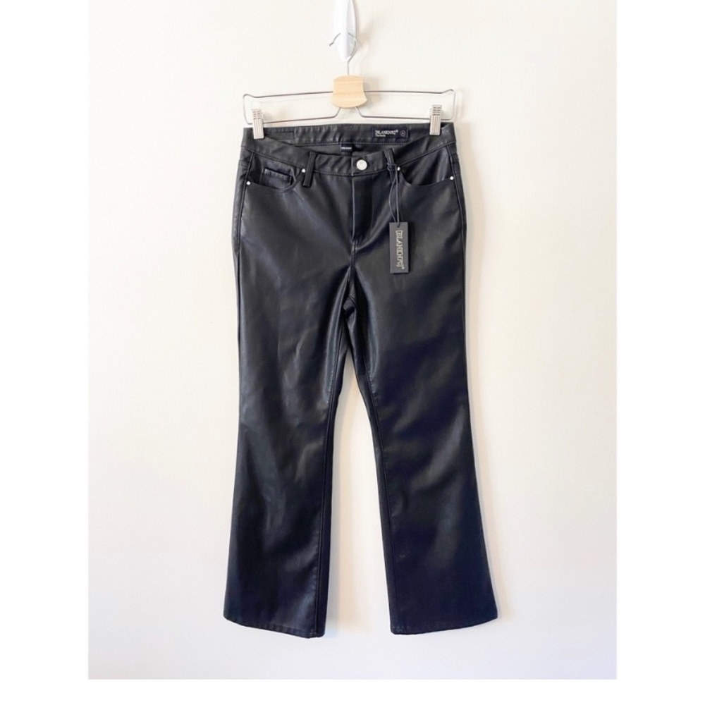 Blank NYC The Varick Faux Leather Crop Flare Pant
